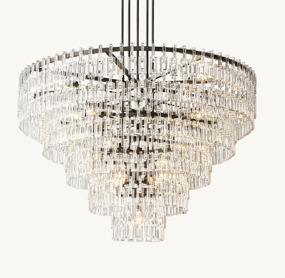 Grand Auremont Crystal Cascade Chandelier