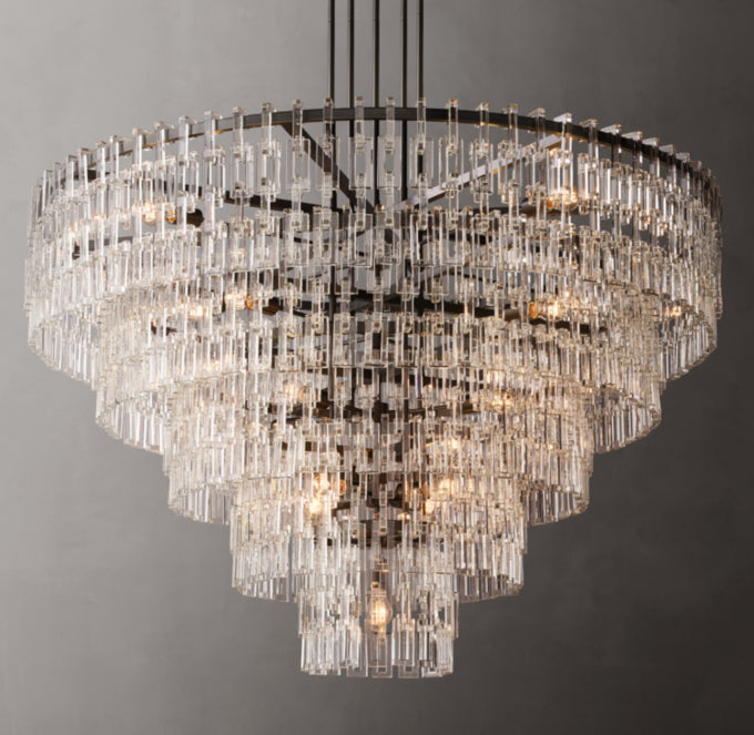 Grand Auremont Crystal Cascade Chandelier