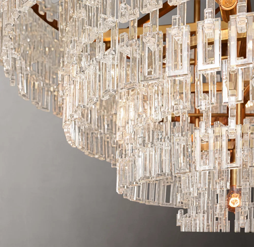 Grand Auremont Crystal Cascade Chandelier