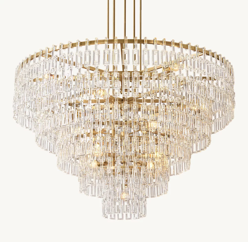 Grand Auremont Crystal Cascade Chandelier