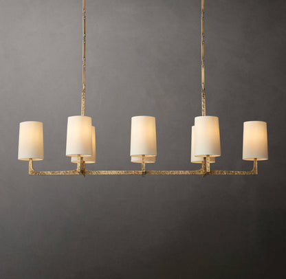 Hartwell Hammered Linen Shade Chandelier