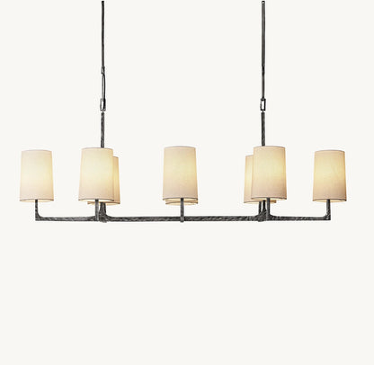 Hartwell Hammered Linen Shade Chandelier