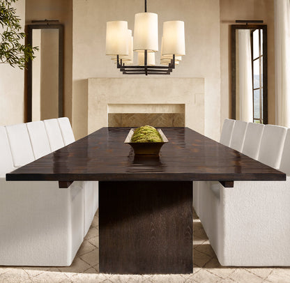 Hartwell Hammered Linen Shade Chandelier