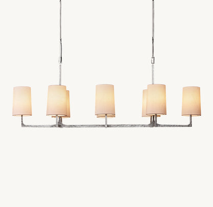 Hartwell Hammered Linen Shade Chandelier