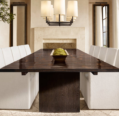 Hartwell Hammered Linen Shade Chandelier