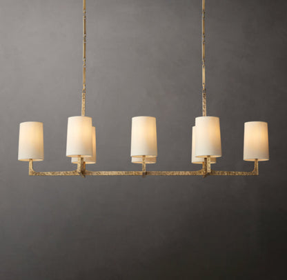 Hartwell Hammered Linen Shade Chandelier