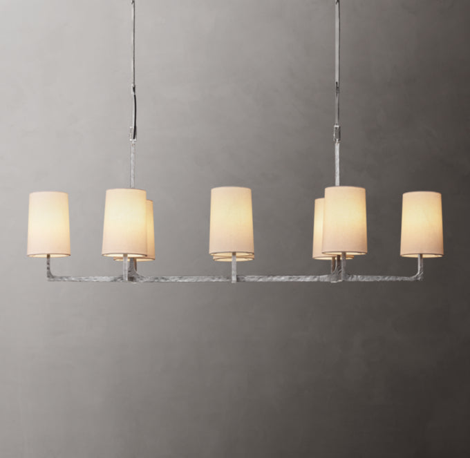 Hartwell Hammered Linen Shade Chandelier