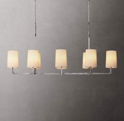 Hartwell Hammered Linen Shade Chandelier