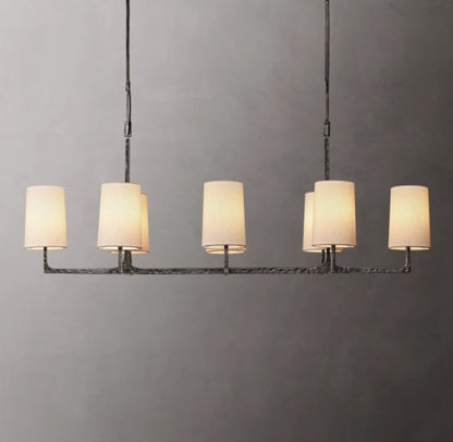 Hartwell Hammered Linen Shade Chandelier