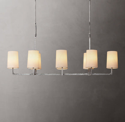 Hartwell Hammered Linen Shade Chandelier