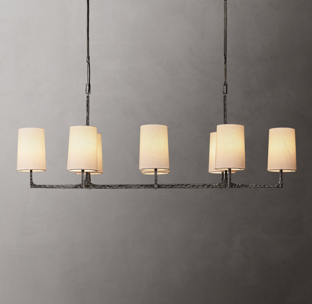 Hartwell Hammered Linen Shade Chandelier