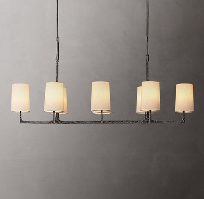 Hartwell Hammered Linen Shade Chandelier