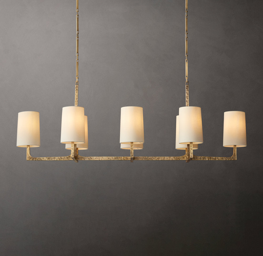Hartwell Hammered Linen Shade Chandelier