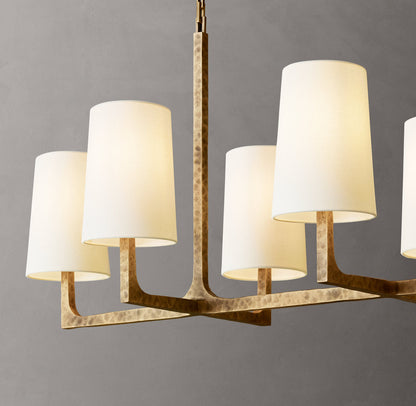 Hartwell Hammered Linen Shade Chandelier