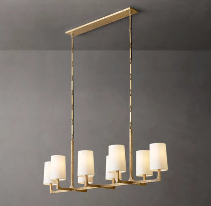 Hartwell Hammered Linen Shade Chandelier