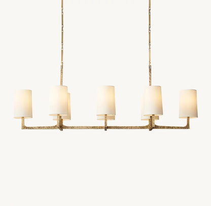 Hartwell Hammered Linen Shade Chandelier
