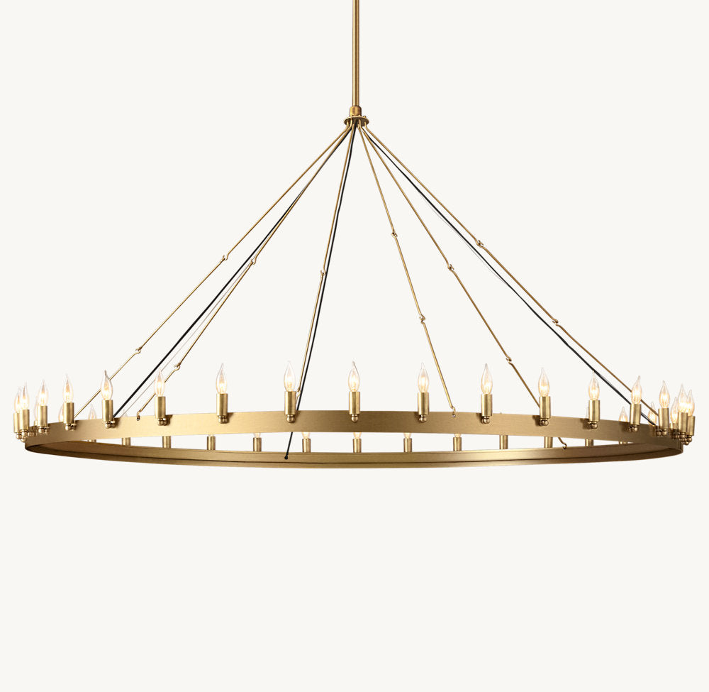 Kingswell Brass Candelabra Ring Chandelier