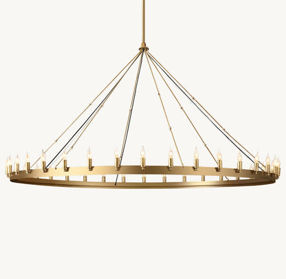Kingswell Brass Candelabra Ring Chandelier