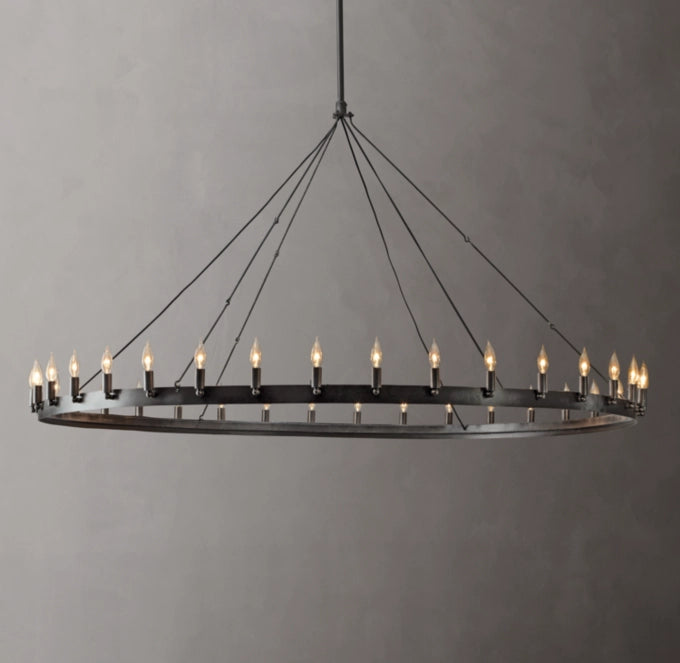 Kingswell Brass Candelabra Ring Chandelier