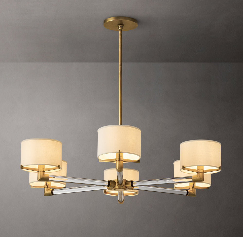 Lucent Arc Crystal Shade Chandelier