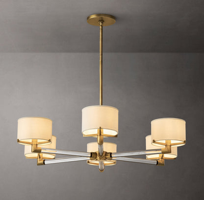 Lucent Arc Crystal Shade Chandelier
