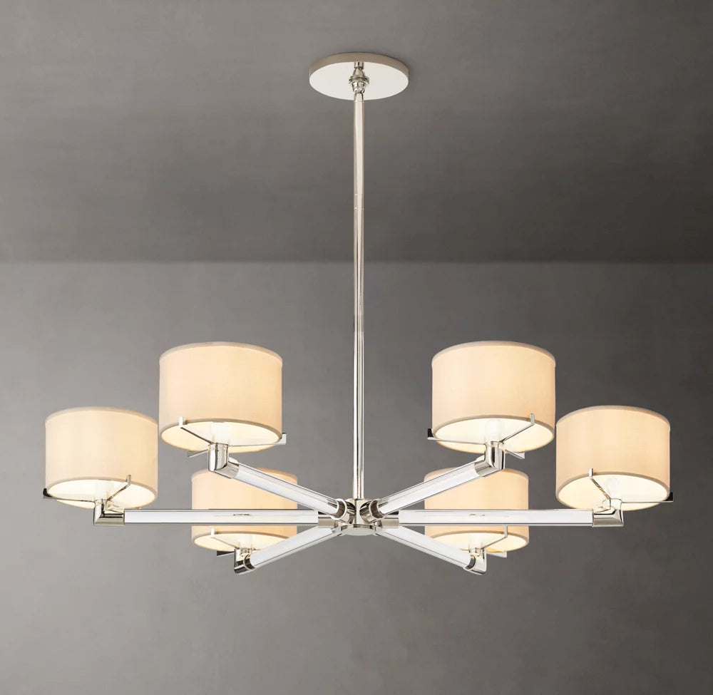 Lucent Arc Crystal Shade Chandelier
