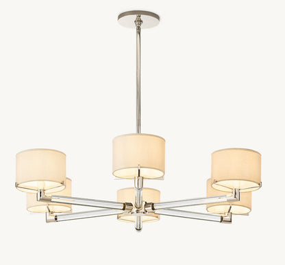Lucent Arc Crystal Shade Chandelier