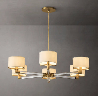 Lucent Arc Crystal Shade Chandelier