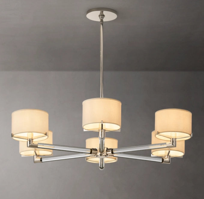 Lucent Arc Crystal Shade Chandelier