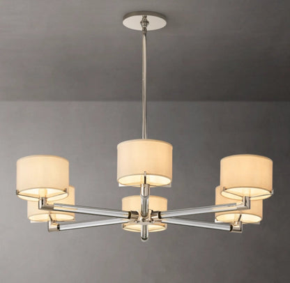 Lucent Arc Crystal Shade Chandelier