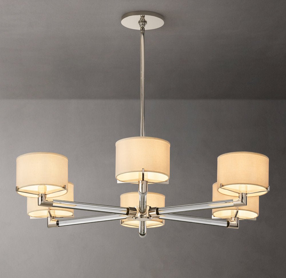 Lucent Arc Crystal Shade Chandelier
