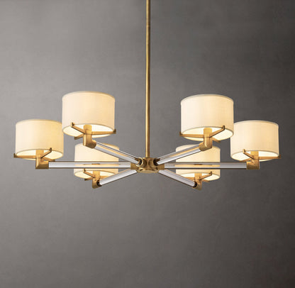 Lucent Arc Crystal Shade Chandelier