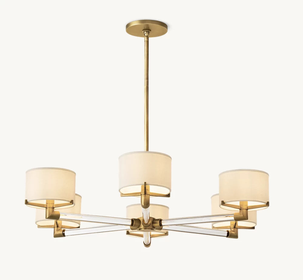 Lucent Arc Crystal Shade Chandelier