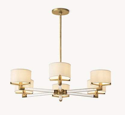 Lucent Arc Crystal Shade Chandelier