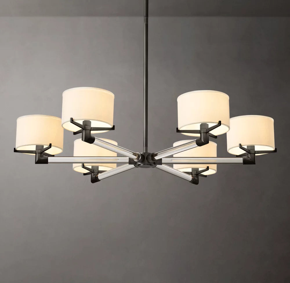 Lucent Arc Crystal Shade Chandelier