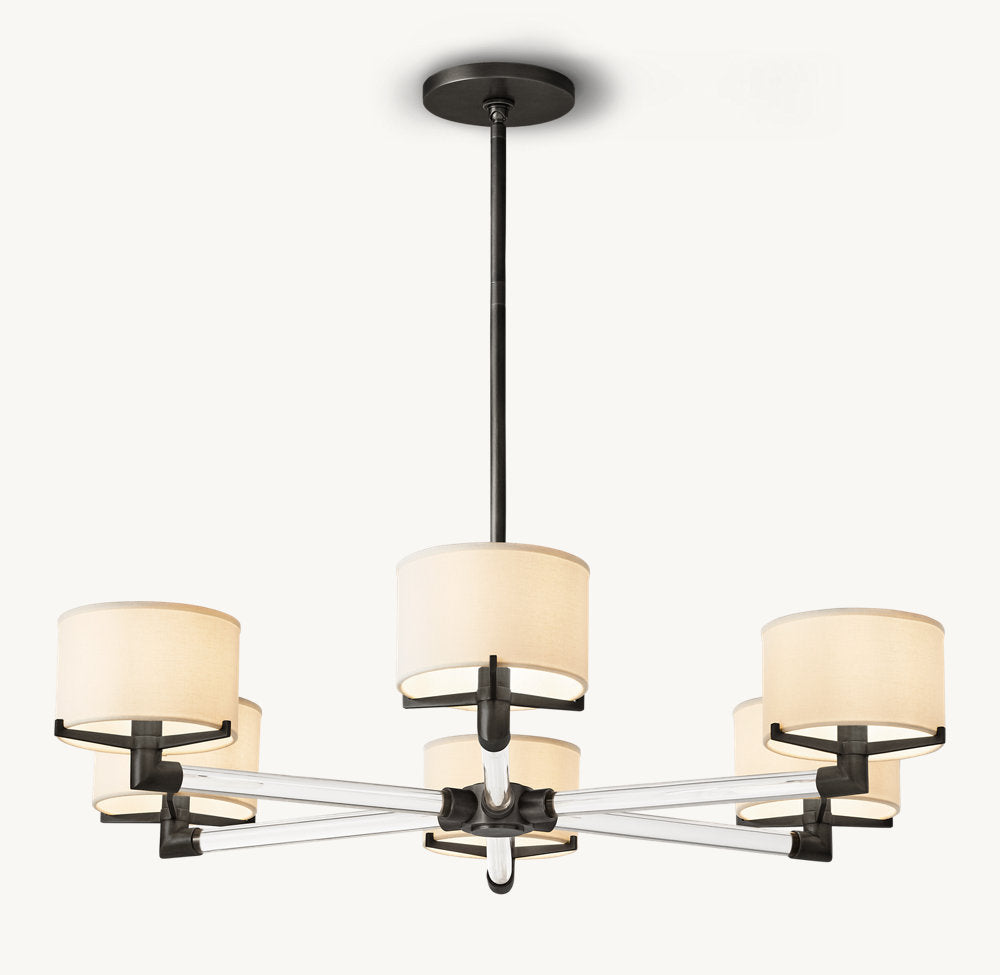 Lucent Arc Crystal Shade Chandelier