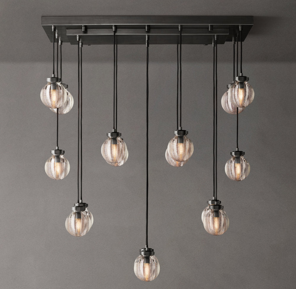 Lucent Crystal Orb Cascade Chandelier