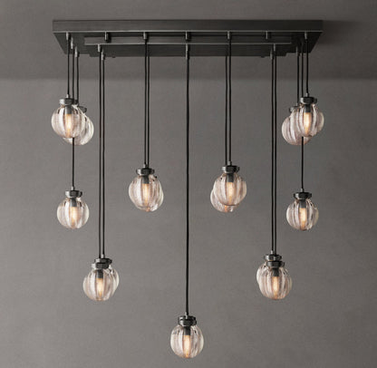 Lucent Crystal Orb Cascade Chandelier