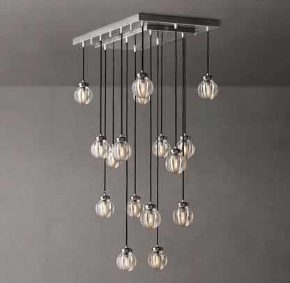 Lucent Crystal Orb Cascade Chandelier