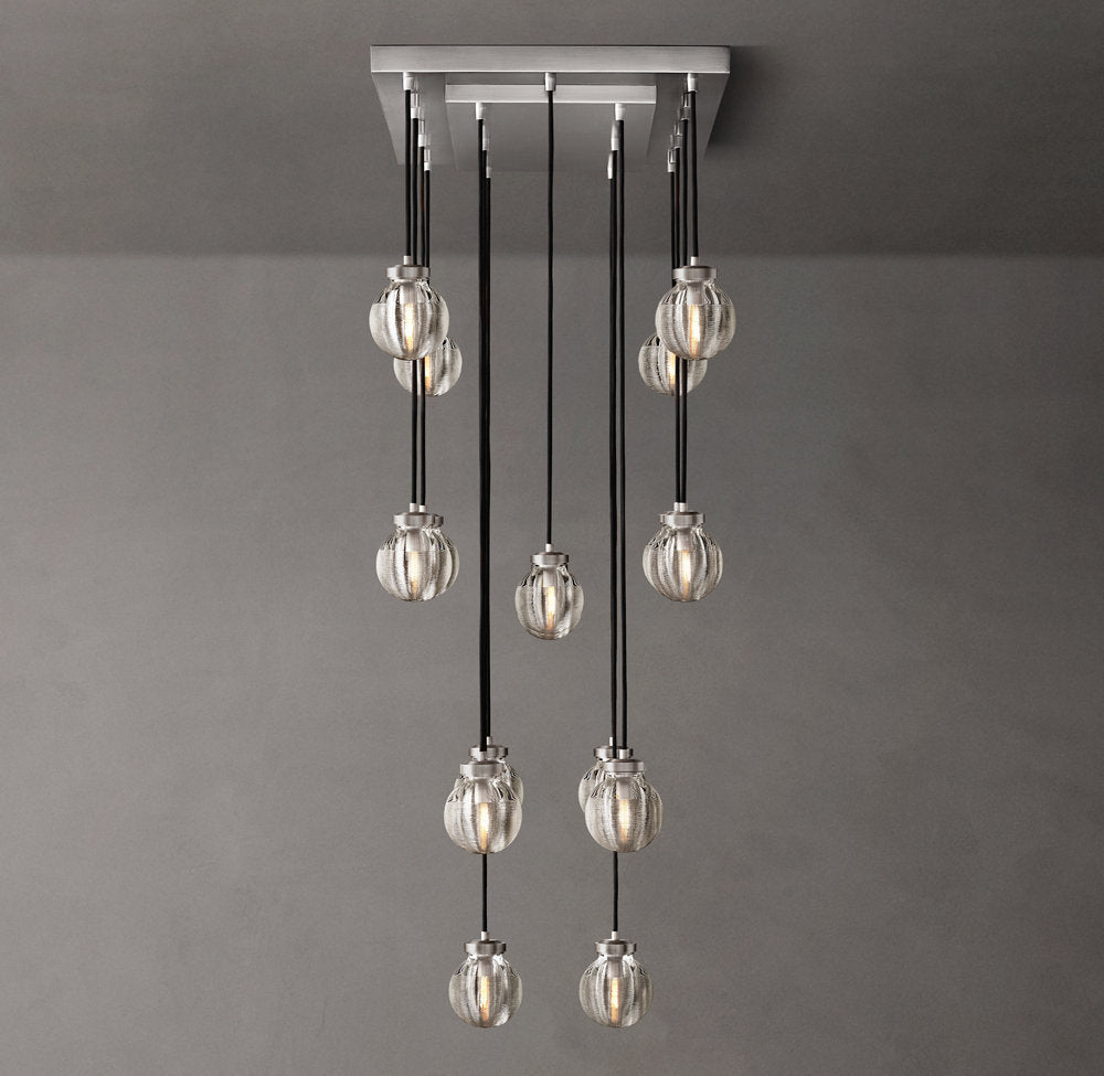 Lucent Crystal Orb Cascade Chandelier