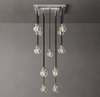 Lucent Crystal Orb Cascade Chandelier