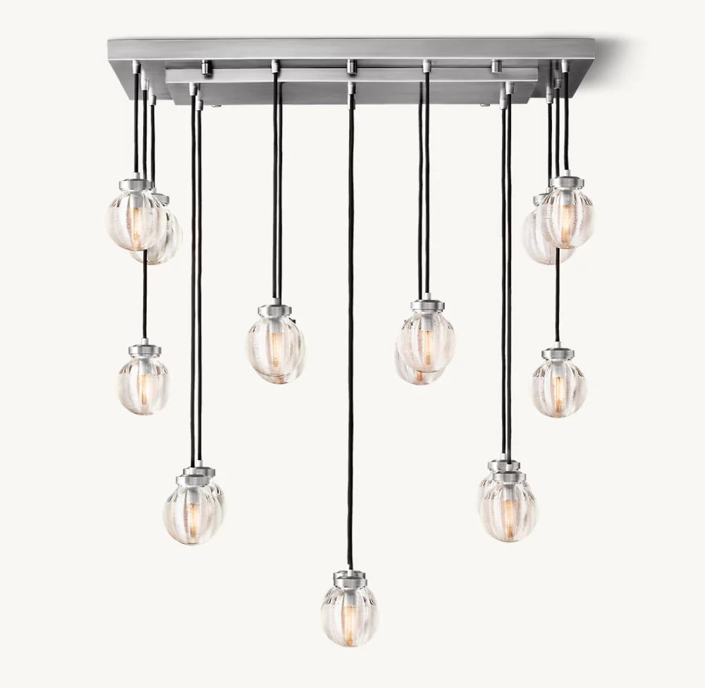 Lucent Crystal Orb Cascade Chandelier