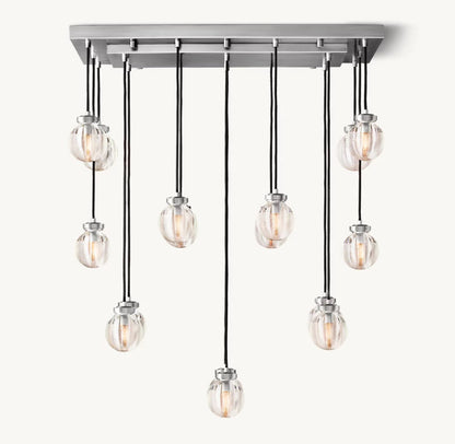 Lucent Crystal Orb Cascade Chandelier