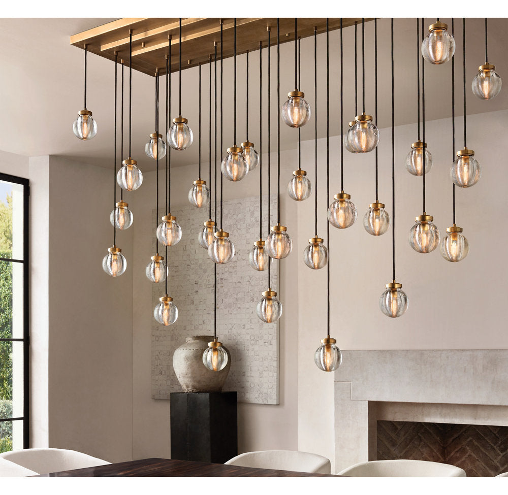 Lucent Crystal Orb Cascade Chandelier