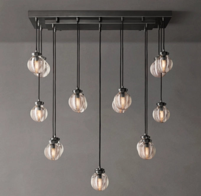 Lucent Crystal Orb Cascade Chandelier