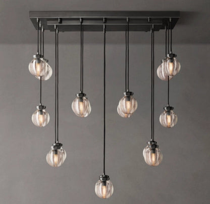 Lucent Crystal Orb Cascade Chandelier
