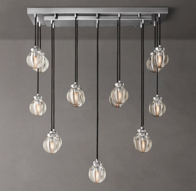 Lucent Crystal Orb Cascade Chandelier