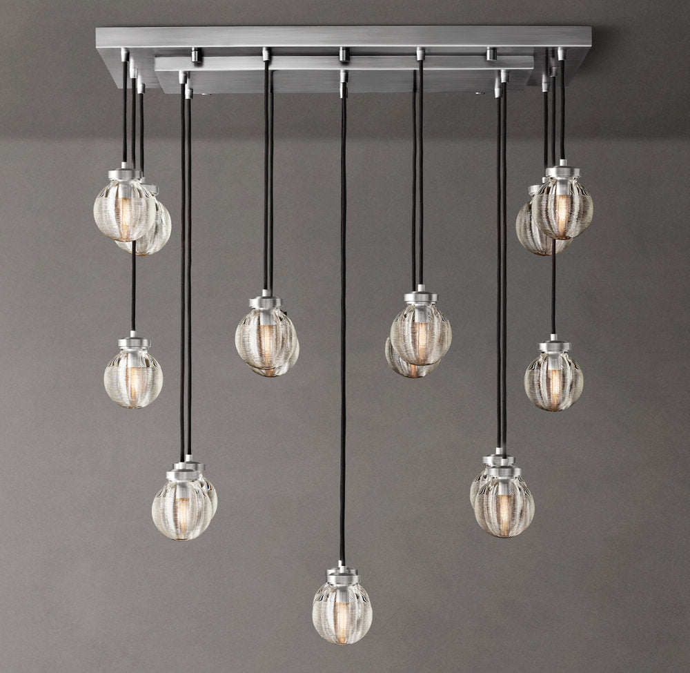 Lucent Crystal Orb Cascade Chandelier