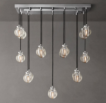 Lucent Crystal Orb Cascade Chandelier