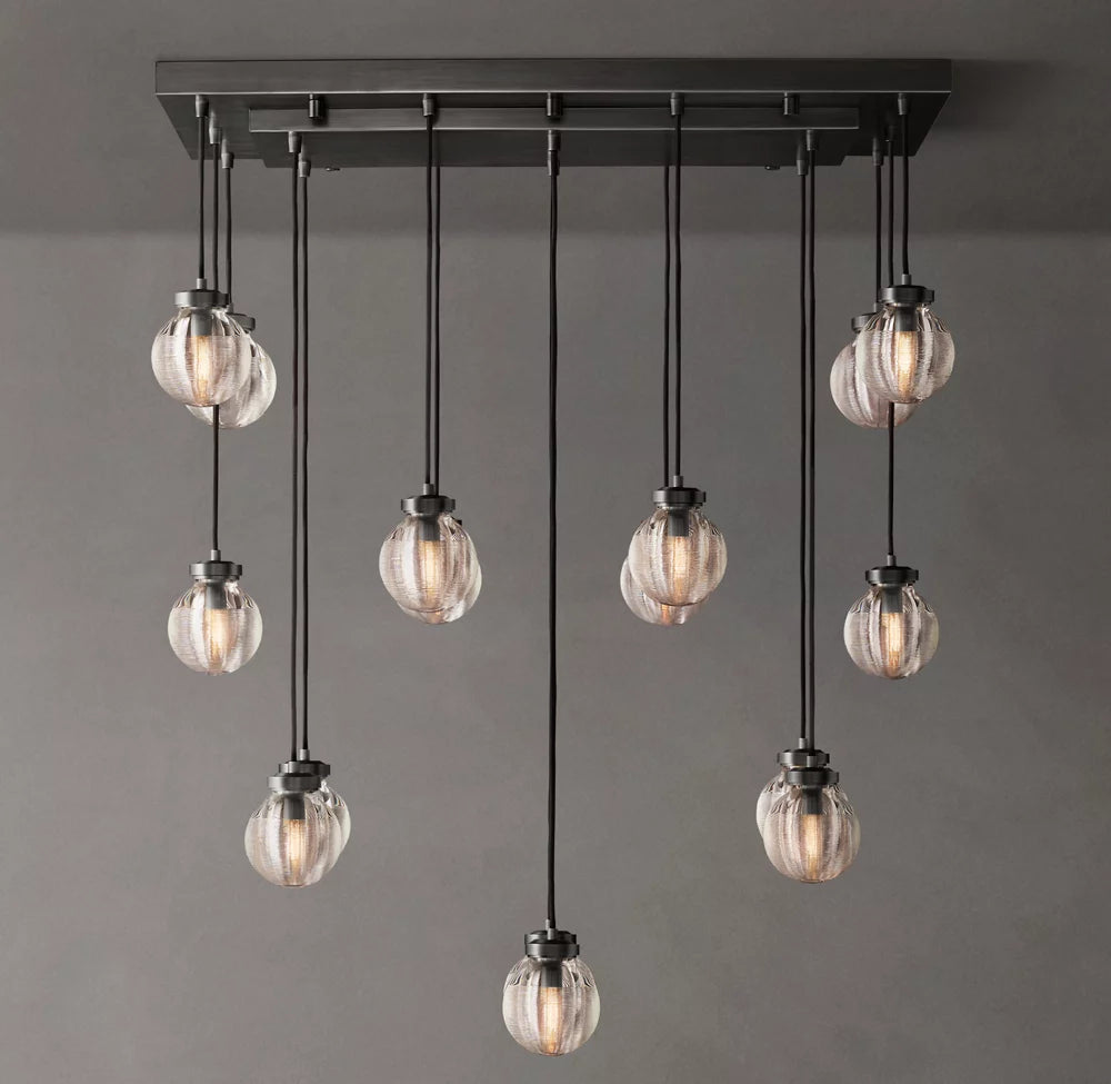 Lucent Crystal Orb Cascade Chandelier
